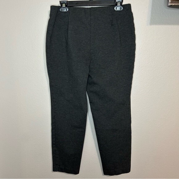 J. Jill Ponte Slim Leg gray trousers dress pants women's size medium - Picture 4 of 8